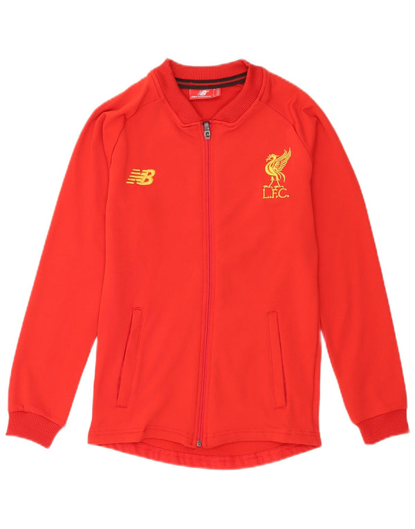 Giacca da ginnastica da ragazzo con grafica New Balance Liverpool, 9-10 anni, rossa