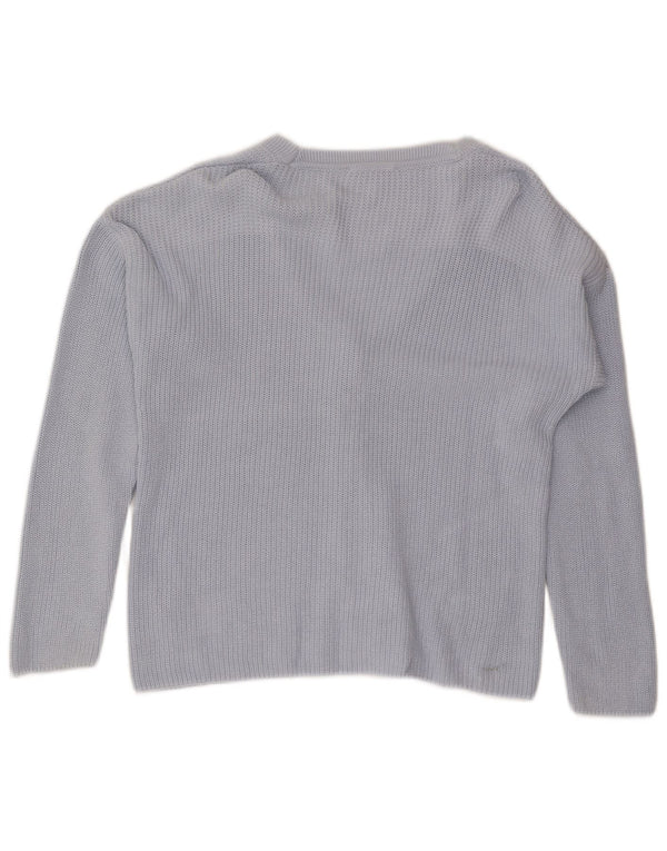 Maglione cardigan da donna Tommy Hilfiger UK 14 Cotone blu medio