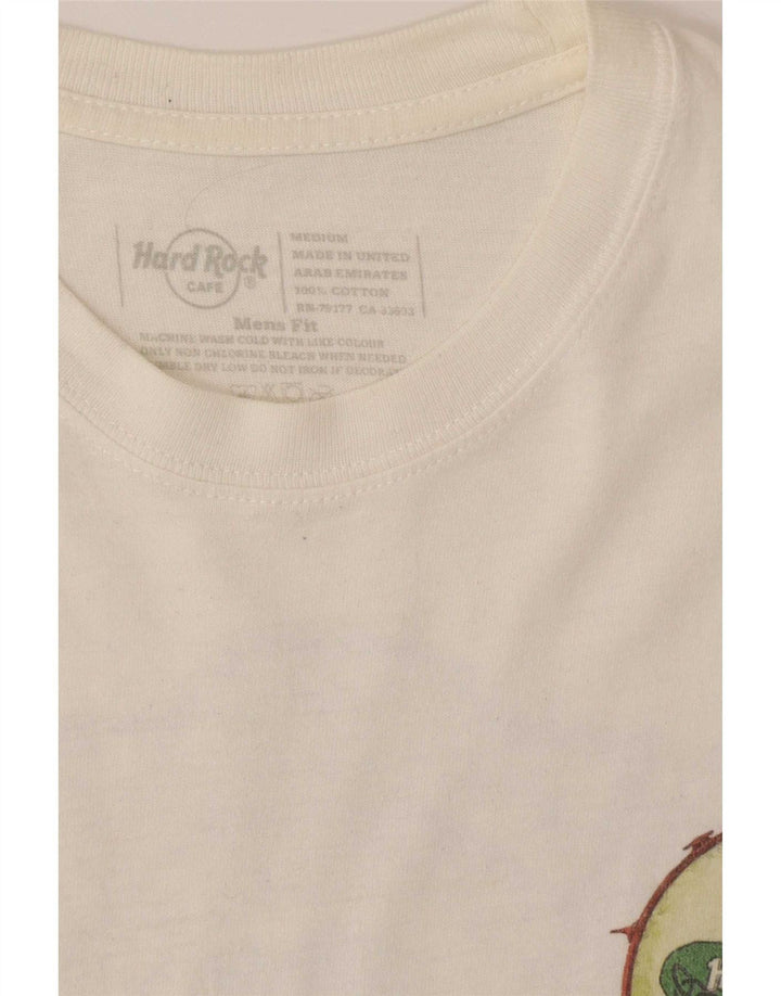 T-shirt grafica da uomo Dublino Hard Rock Cafe, cotone bianco medio