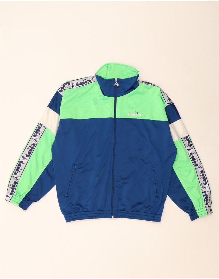 Giacca da tuta grafica da uomo Diadora IT 48 Blu medio Colourblock