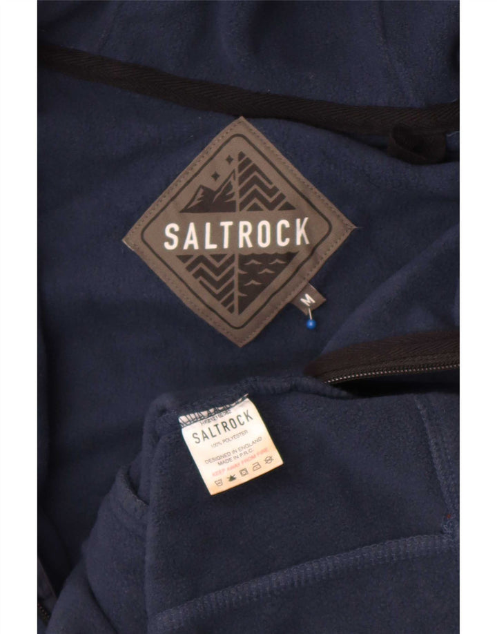 Giacca in pile con cappuccio da uomo Saltrock UK 38 poliestere medio blu navy