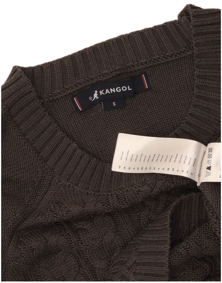 Maglione Kangol da donna con scollo a barca UK 10 piccolo acrilico grigio