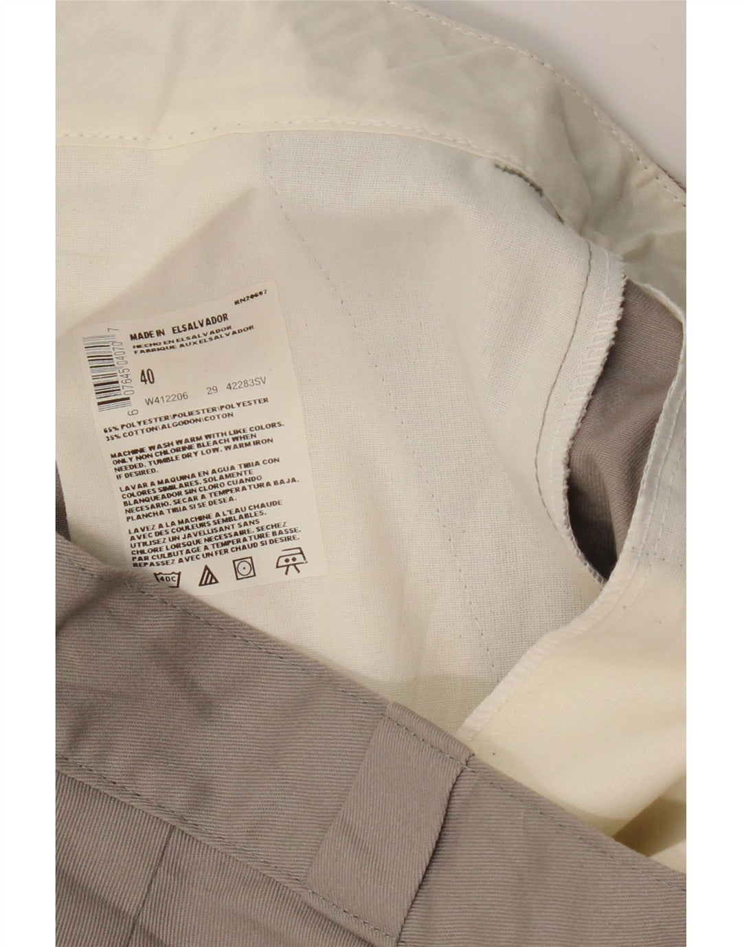 Pantaloncini chino da uomo DICKIES W40 XL poliestere grigio