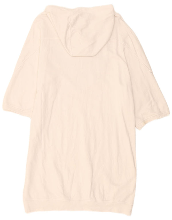 Twinset Abito da donna con cappuccio con maniche a 3/4 UK 18 XL Bianco Colourblock Cuore