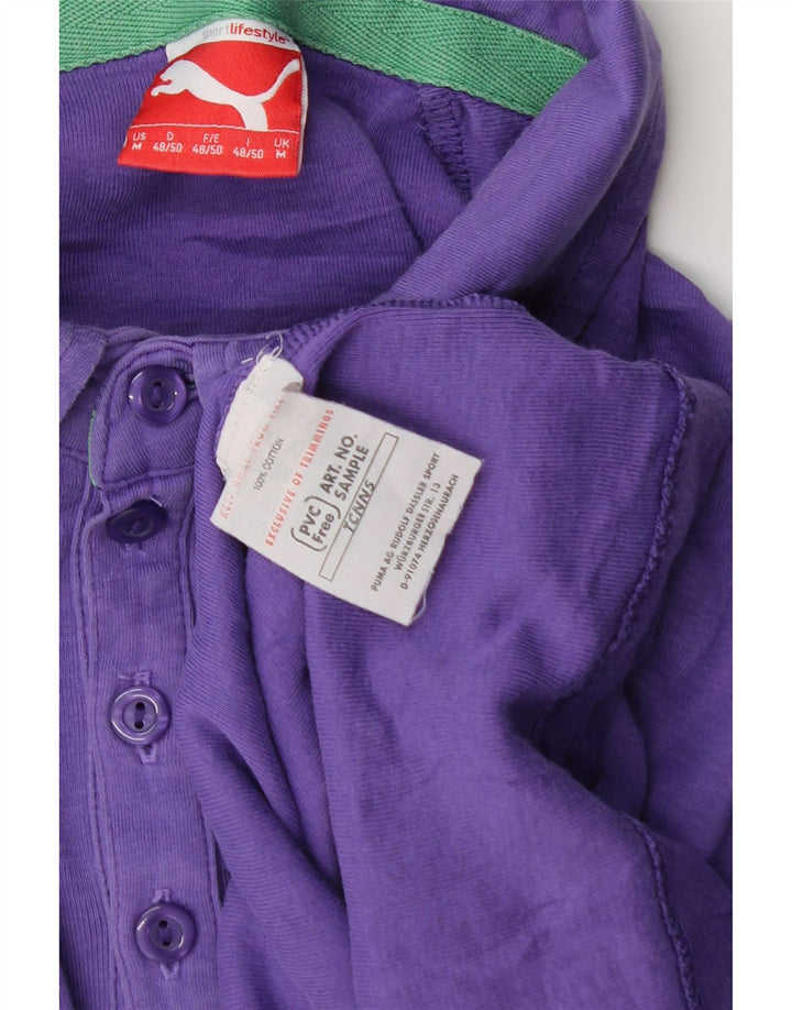 Polo Puma da uomo in cotone viola medio