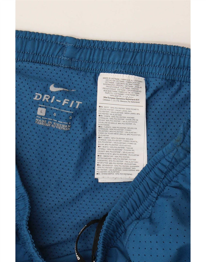 Pantaloncini sportivi Nike Dri Fit da uomo, grandi, in poliestere blu