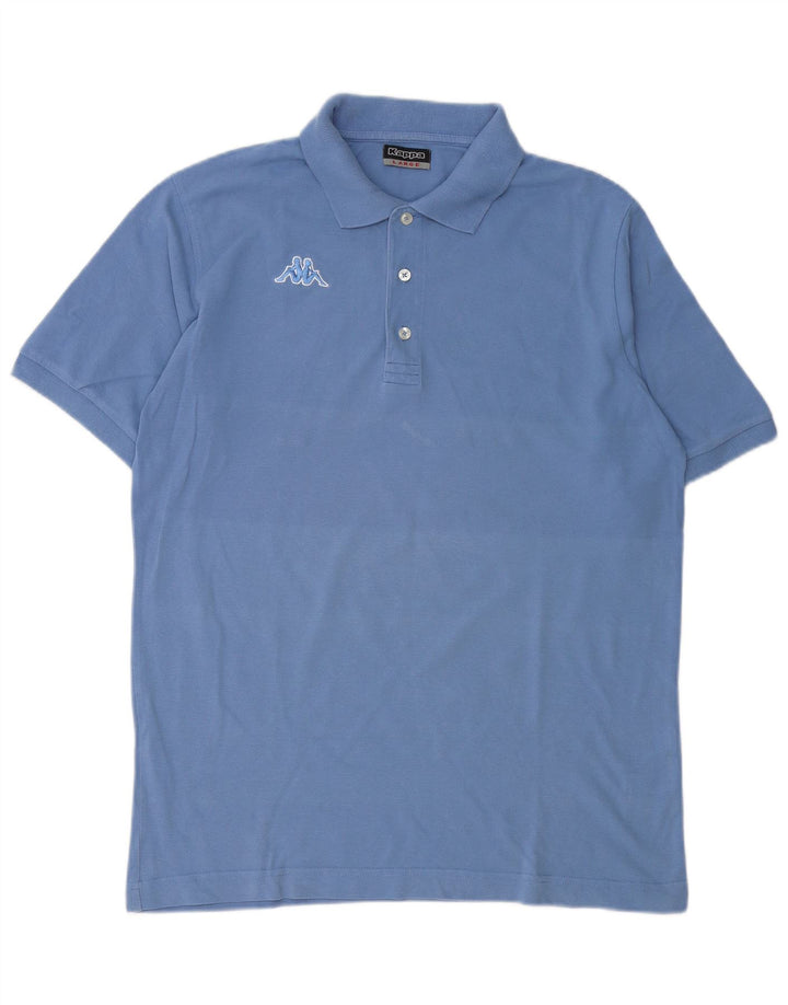 Polo Kappa Uomo Large Blu In Cotone