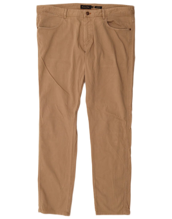 Pantaloni casual slim fit da uomo Massimo Dutti EU 46 XL W36 L32 Beige