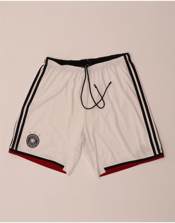 Adidas Uomo Deutscher Fussball Bund Pantaloncini sportivi Large White Poliestere