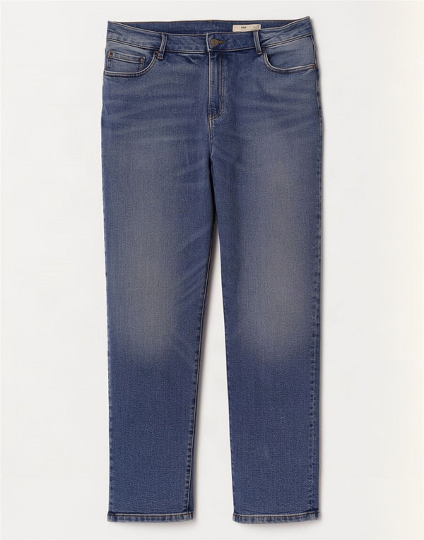 Jeans affusolati Mom da donna Marks & Spencer UK 16 Large W32 L26 Blu