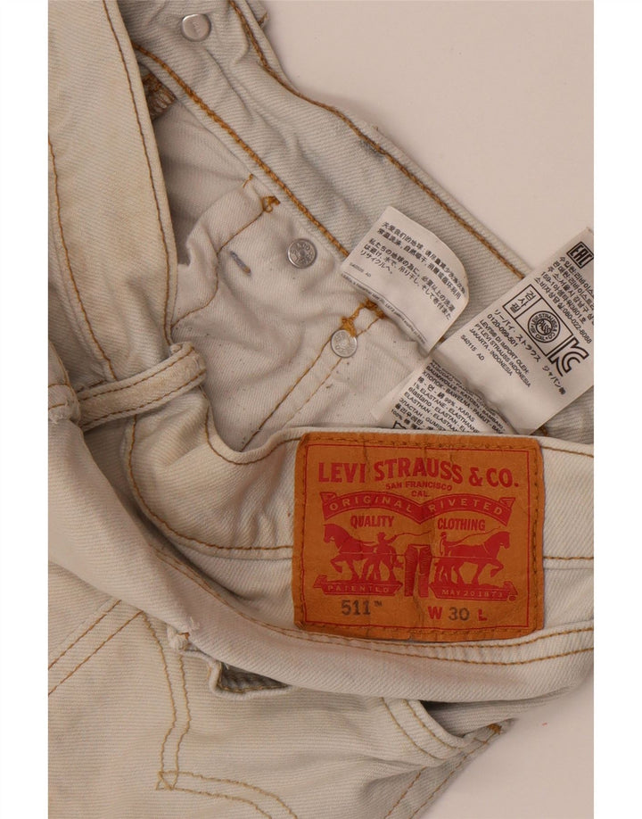 Pantaloncini di jeans Levi's 511 da uomo W30 in cotone blu medio