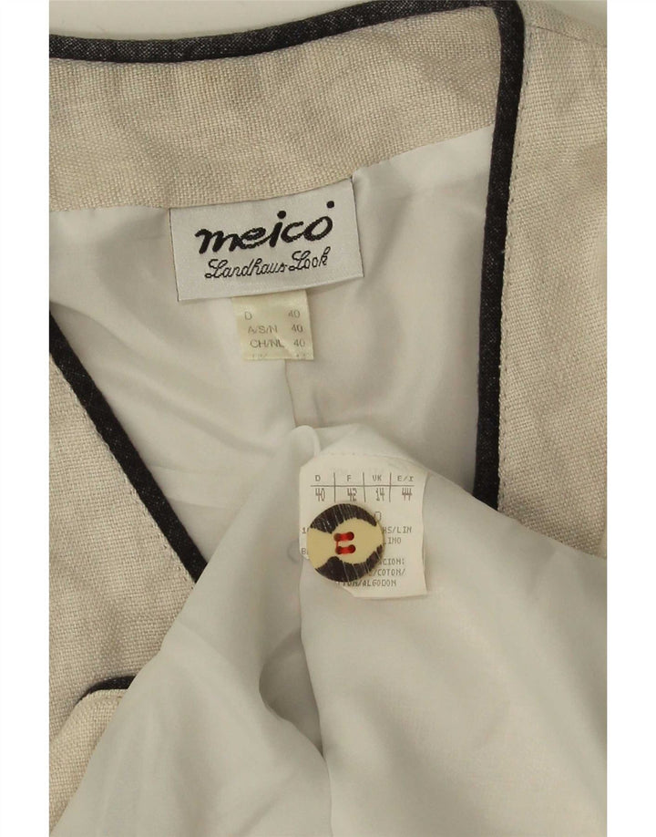 Gilet da donna Meico UK 14 Lino bianco medio