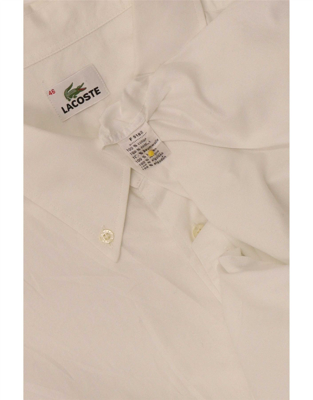 Camicia Lacoste da uomo vestibilità regolare taglia 46 2XL cotone bianco