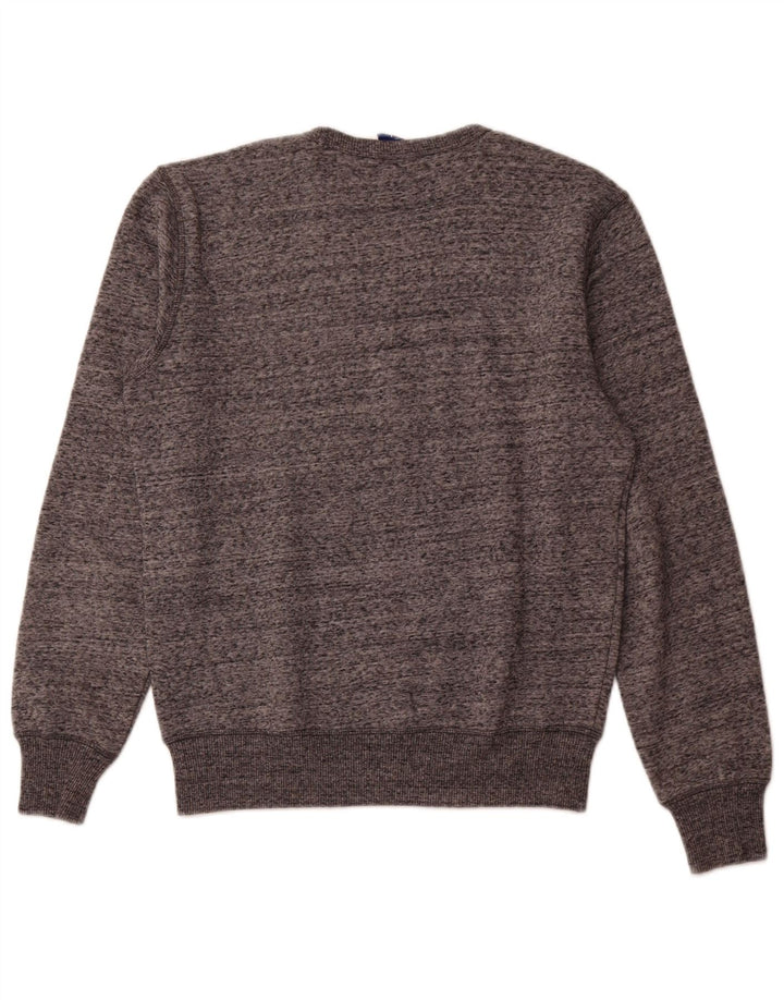 Felpa grafica da uomo Champion, maglione piccolo, cotone chiazzato grigio