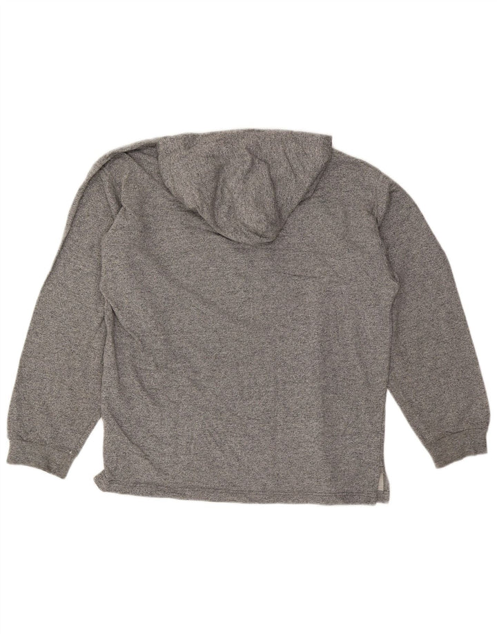 Maglione con cappuccio da uomo CHAMPION, grande cotone chiazzato grigio