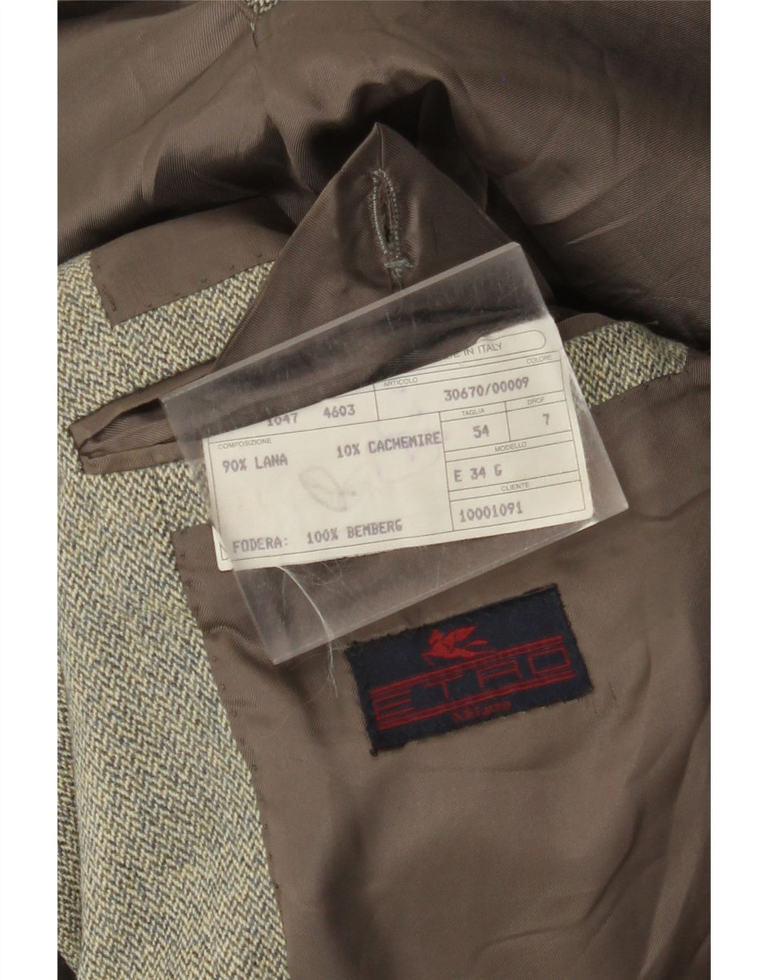 Giacca Blazer 3 Bottoni Uomo Etro IT 54 2XL Lana Spinata Verde