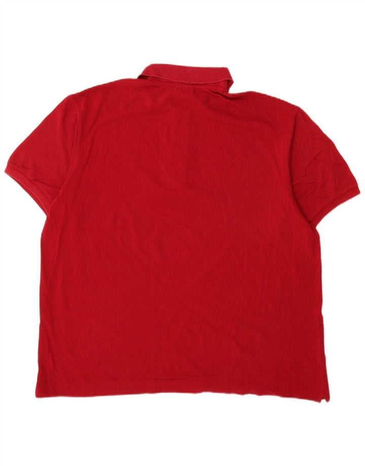 Polo da uomo Lacoste taglia 6 XL in cotone rosso