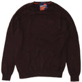Maglione da uomo con scollo a barca Superdry piccolo in cotone marrone