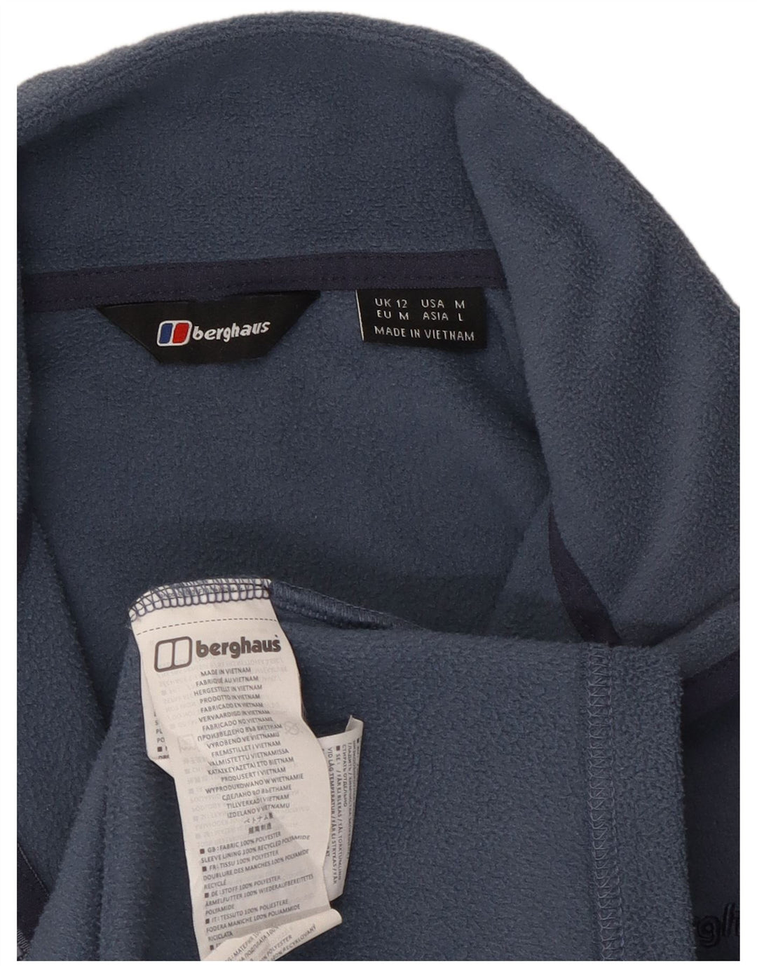Giacca in pile foderata da donna Berghaus UK 12 poliestere blu medio