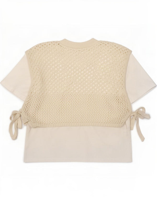 Top corto in camicetta corta da donna Zara UK 10 piccolo cotone bianco
