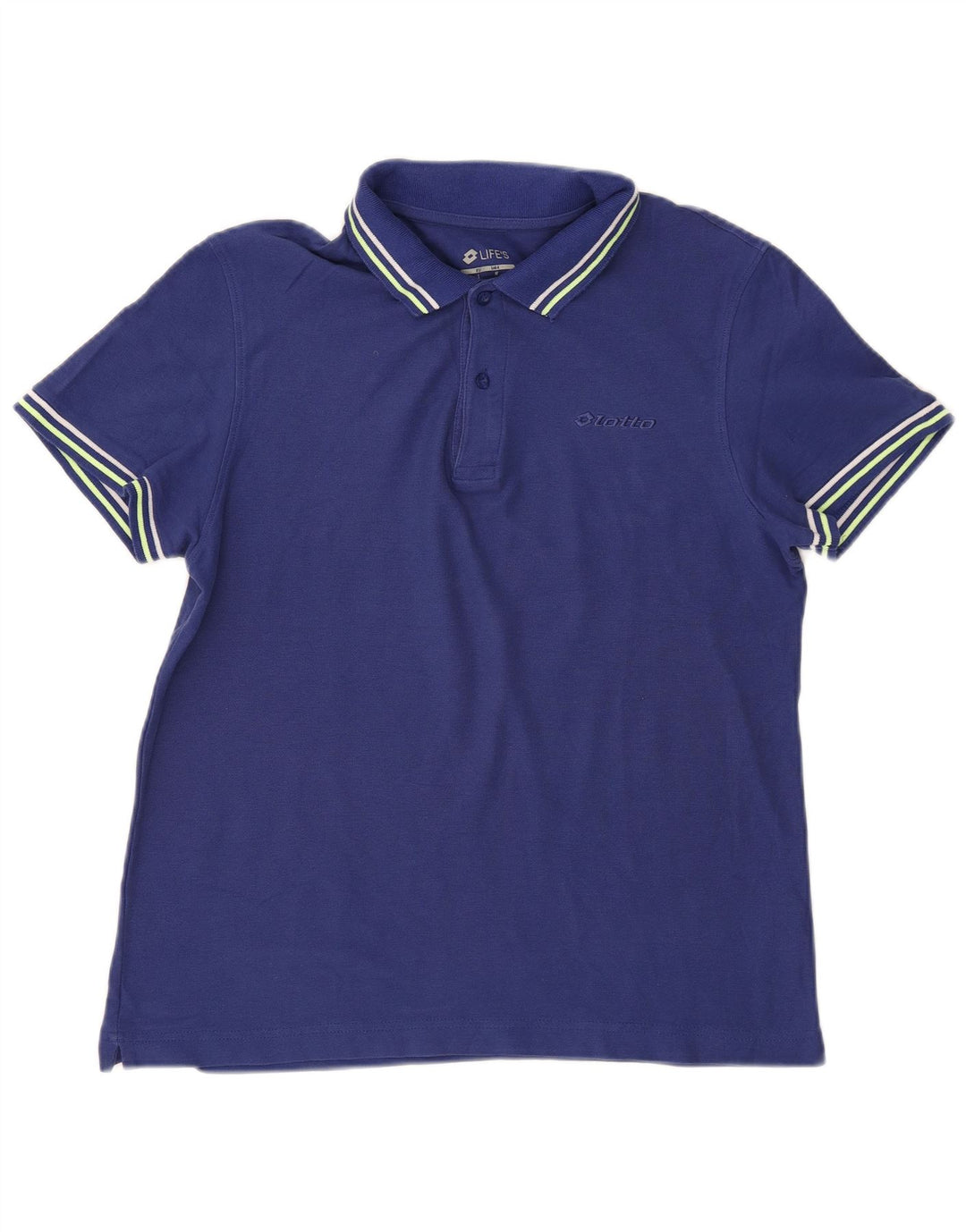 Polo da uomo Lotto in cotone medio blu navy