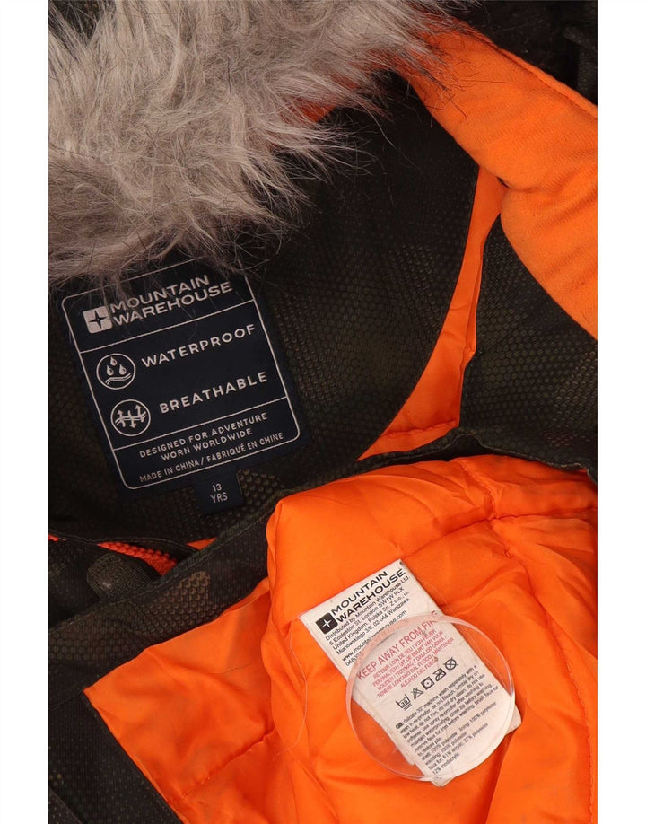 Giacca a vento da ragazzo Mountain Warehouse 12-13 anni mimetica color kaki