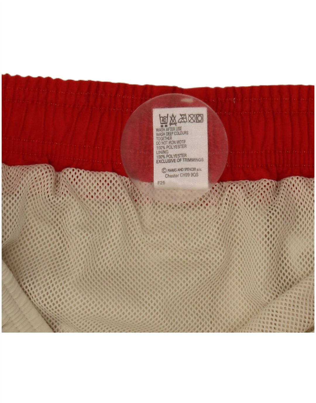 Pantaloncini da bagno da uomo Marks & Spencer grandi in poliestere beige