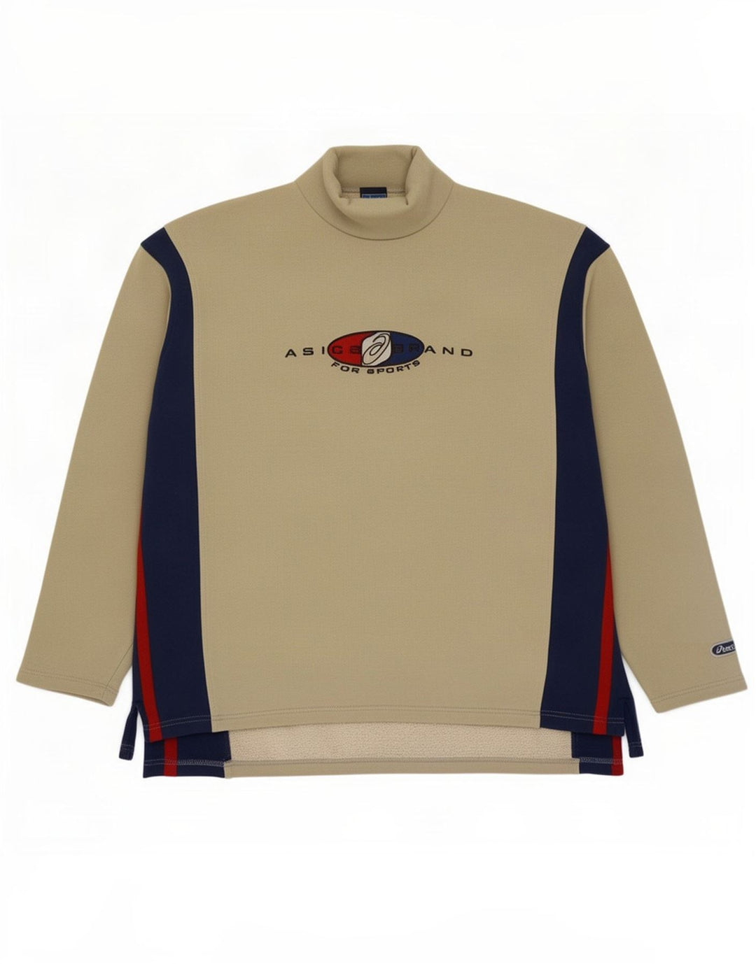 Felpa grafica da uomo Asics, maglione XL, color block beige