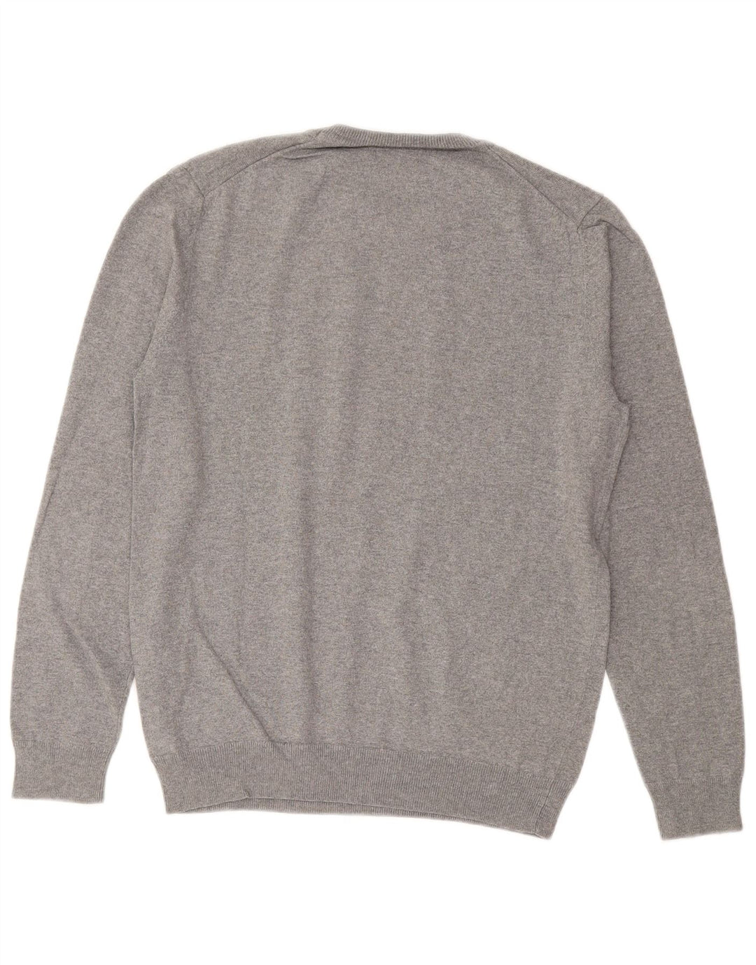 SUPERDRY Womens Crew Neck Jumper Sweater UK 14 Medium Grey Cotton