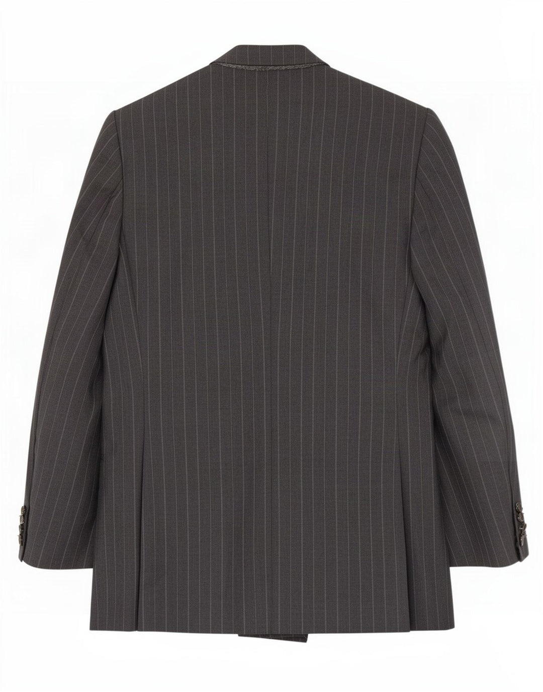 Giacca blazer doppiopetto da uomo Lord UK 38 Lana a righe grigio medio