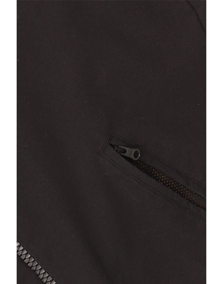 Giacca da ginnastica grafica da uomo ADIDAS piccola in nylon color block nero