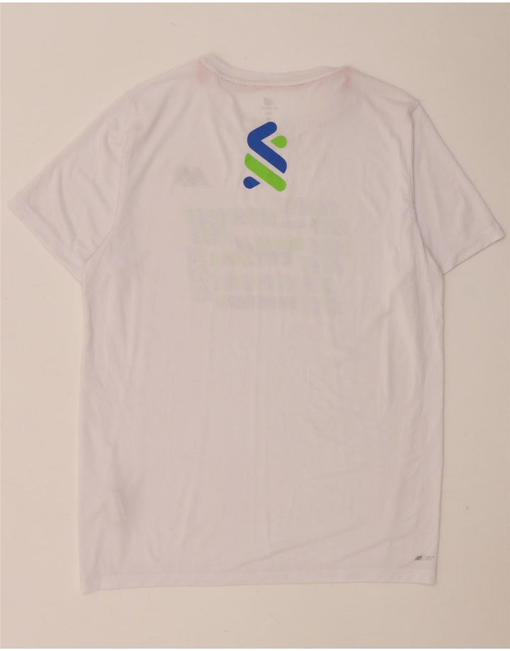 T-shirt grafica da uomo New Balance Top in poliestere bianco medio