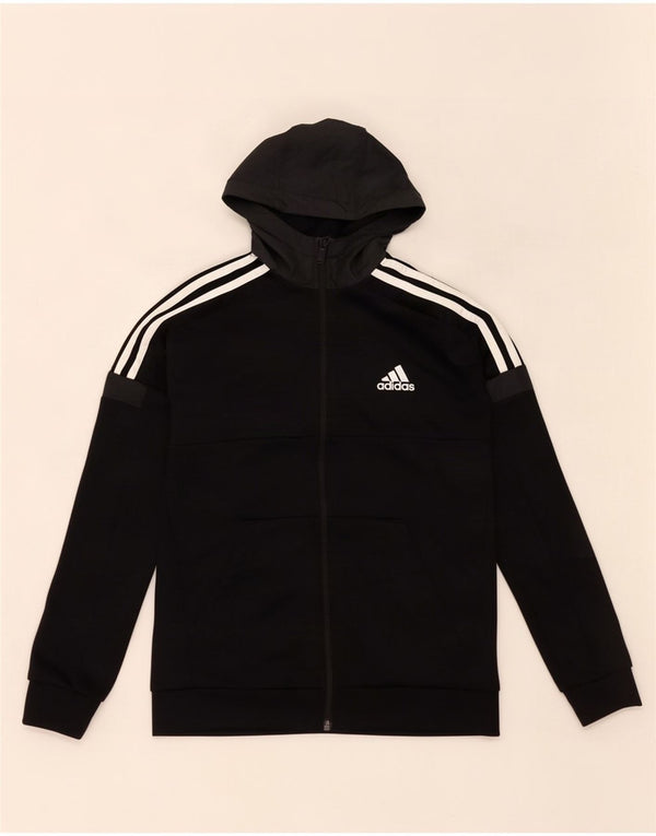 Felpa con cappuccio e zip Adidas Aeroready per ragazzi 11-12 anni Colorblock nero