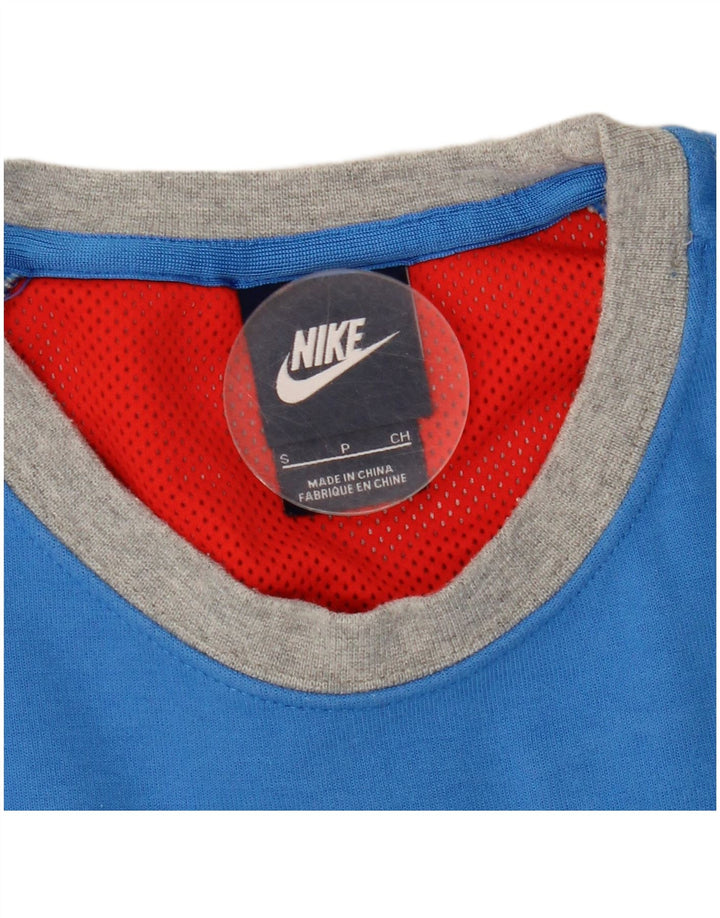 Felpa da uomo Nike maglione piccolo grigio color block