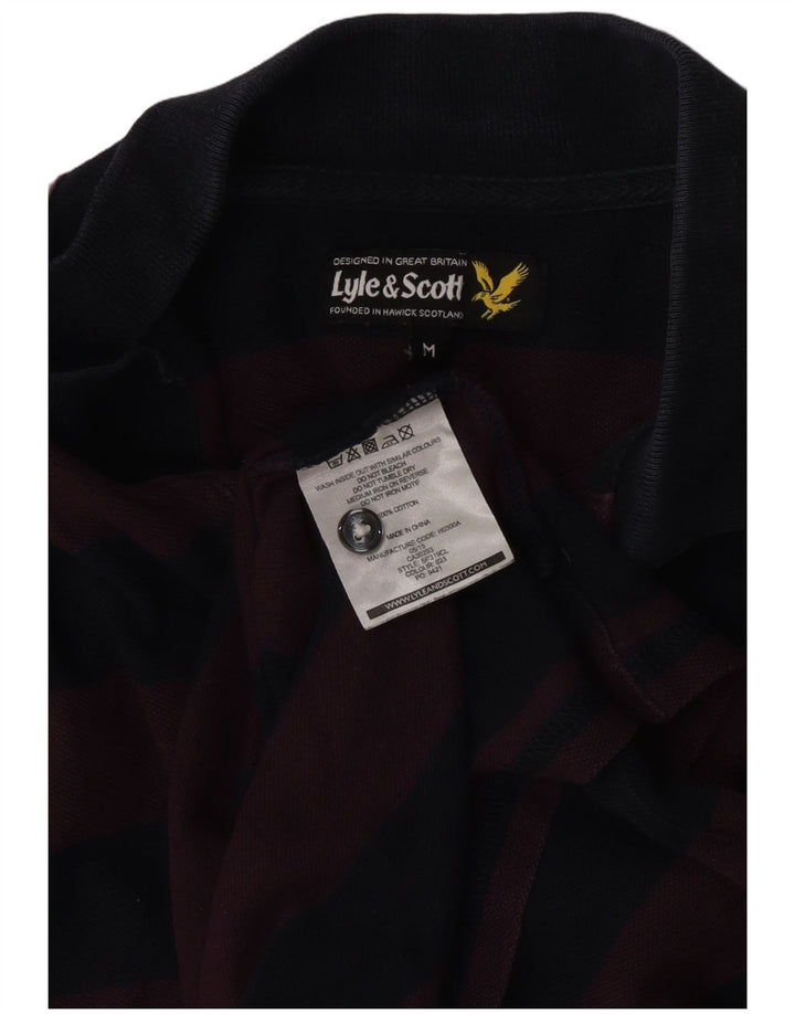 Polo da uomo Lyle & Scott in cotone a righe medie blu navy