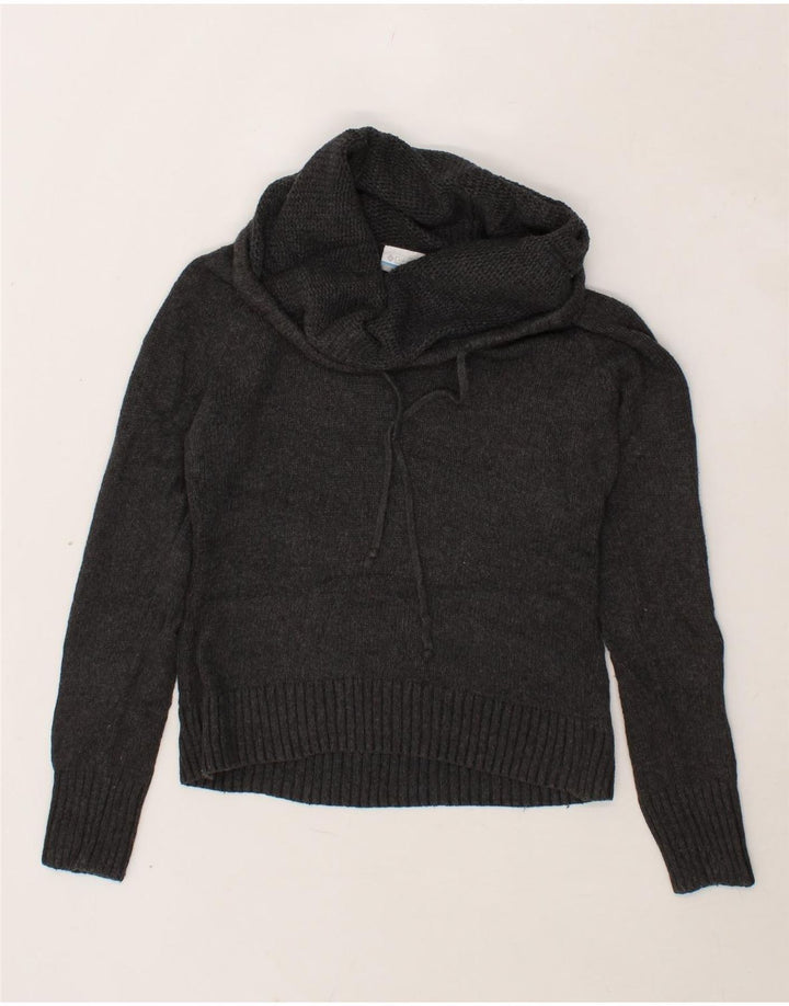 COLUMBIA Womens Roll Neck Jumper Sweater UK 10 Small Grey Cotton Vintage Columbia and Second-Hand Columbia from Messina Hembry 
