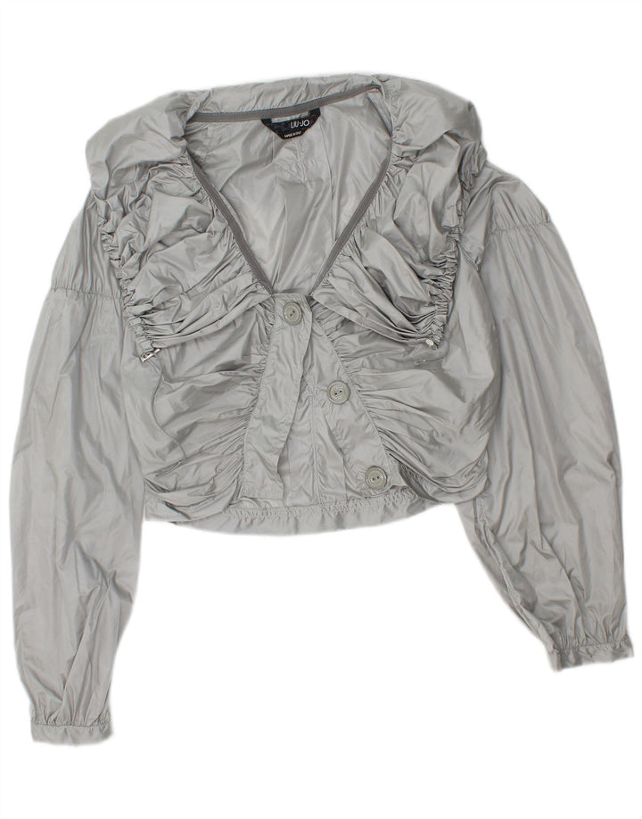 Giacca Bolero Donna LIU JO IT 40 Small Grigio Poliammide