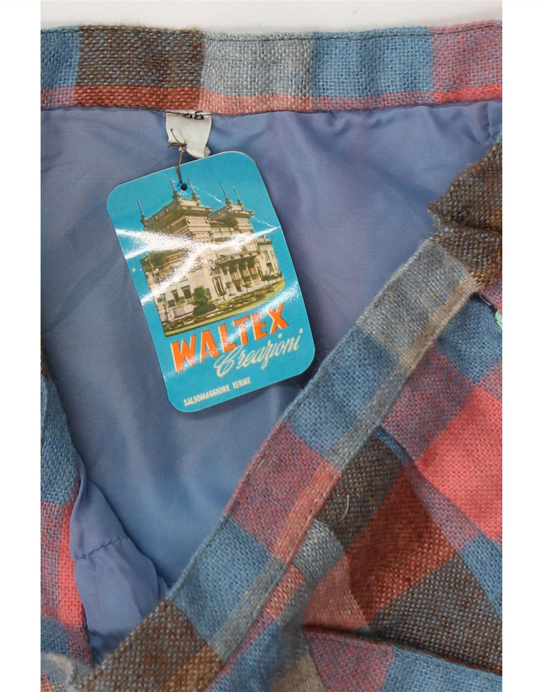 Gonna a tubino vintage da donna W28 percalle medio multicolore