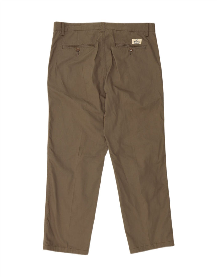 Pantaloni chino dritti da uomo AVIREX W34 L28 cotone kaki