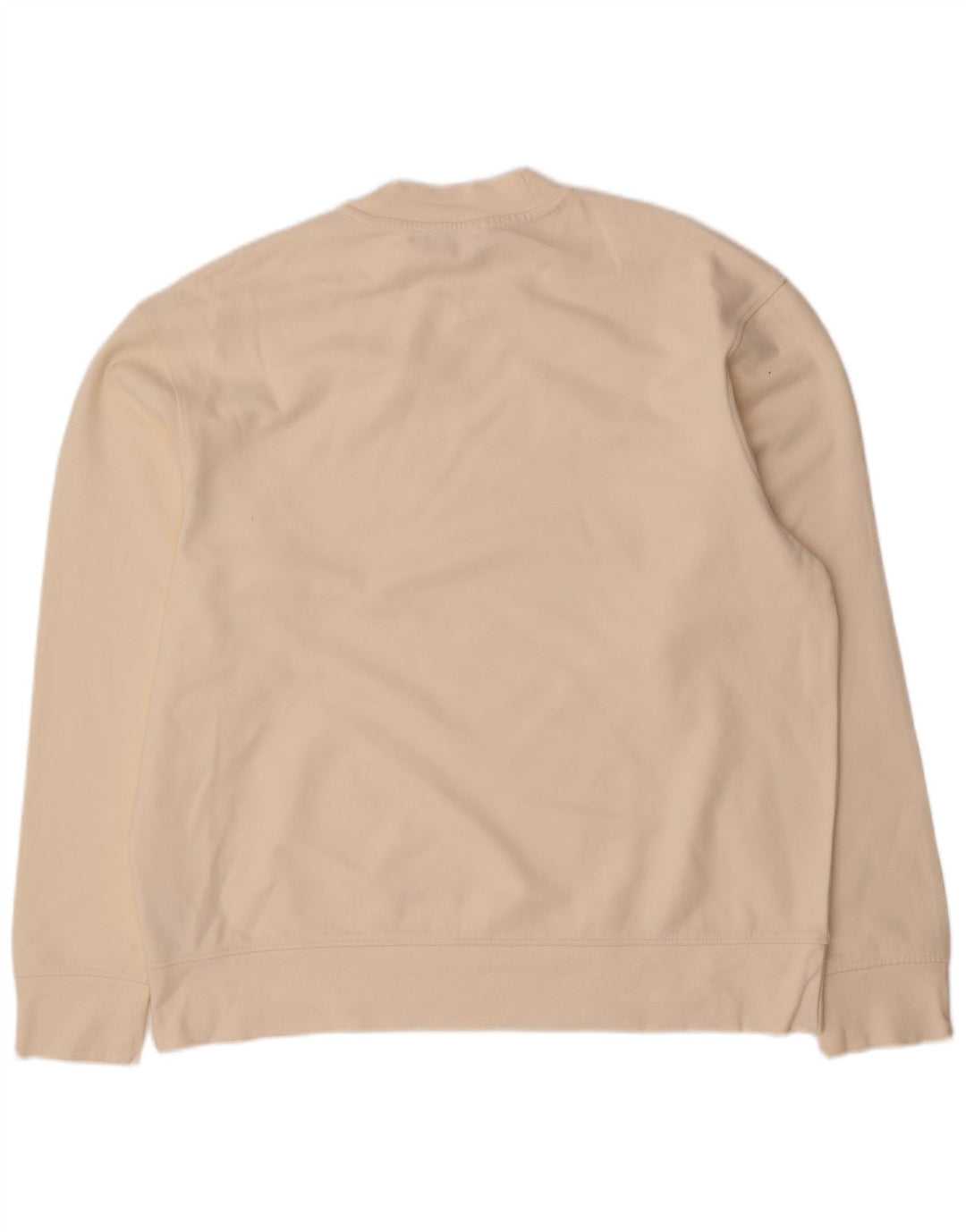 Zara Uomo Felpa Maglione Grande Cotone Bianco Sporco
