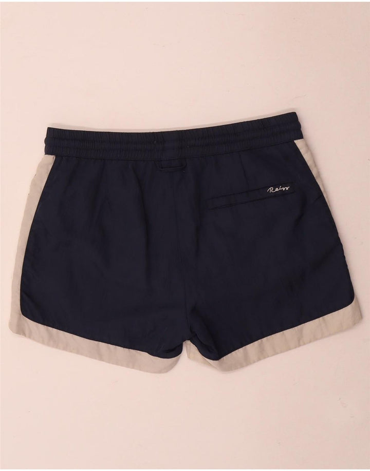 Pantaloncini da bagno da uomo Reiss piccoli in poliestere color block blu navy