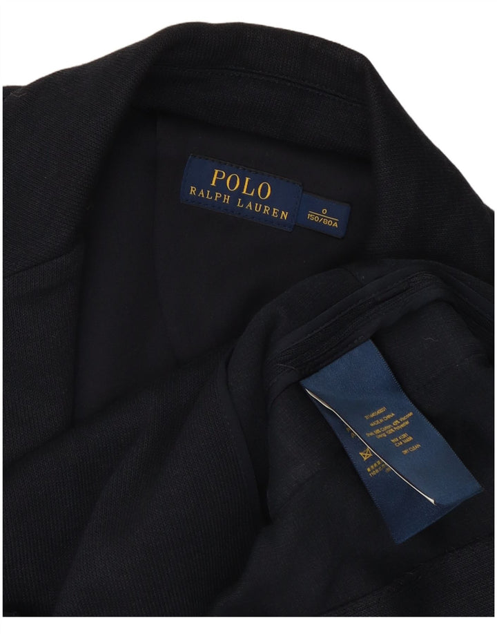 Giacca blazer a 2 bottoni da donna Polo Ralph Lauren US 0 XS cotone blu navy