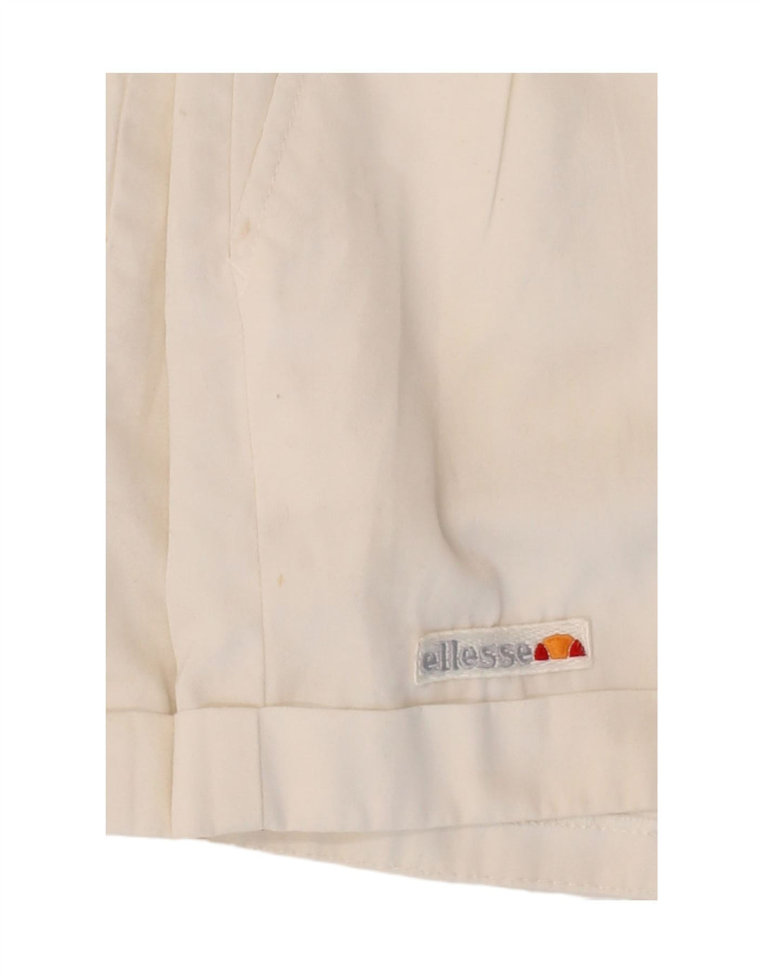 ELLESSE Womens High Waist Pegged Chino Shorts IT 44 Medium W26 White Vintage Ellesse and Second-Hand Ellesse from Messina Hembry 