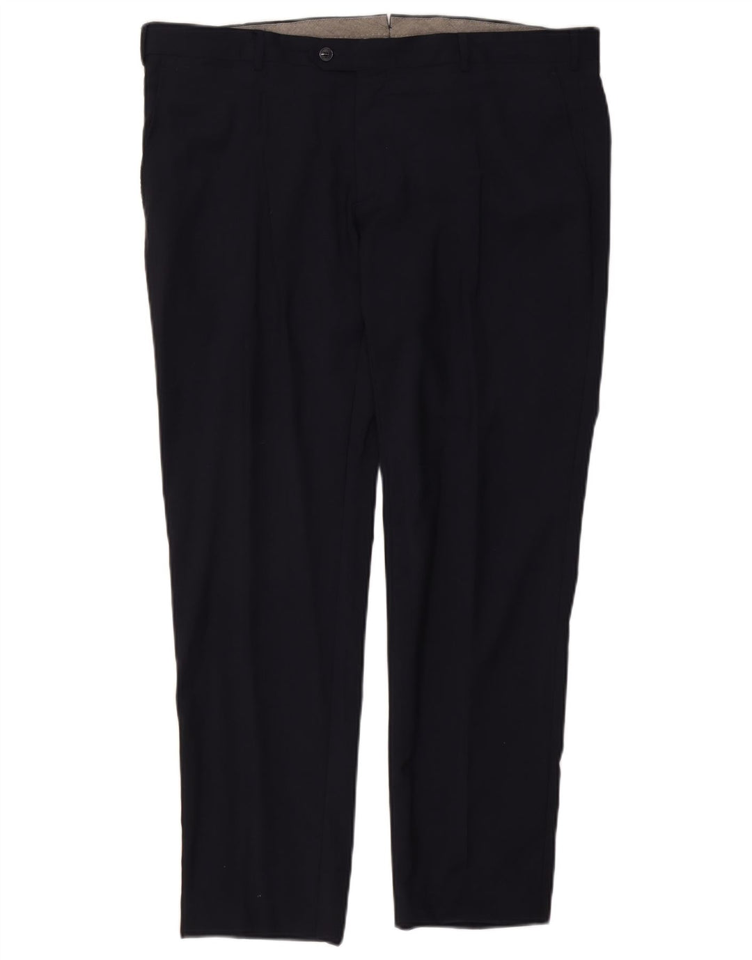 Pantaloni da abito slim vintage da uomo W40 L30 blu navy