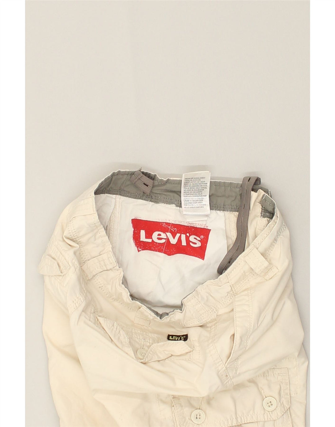 LEVI'S Girls Cargo Shorts 9-10 Years W26  Beige Cotton | Vintage Levi's | Thrift | Second-Hand Levi's | Used Clothing | Messina Hembry 
