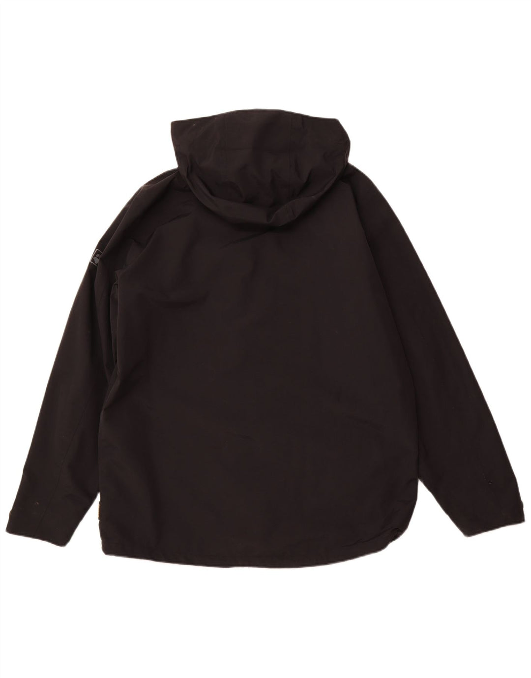 JACK WOLFSKIN Giacca antipioggia da uomo con cappuccio UK 42 Large Nero Poliammide