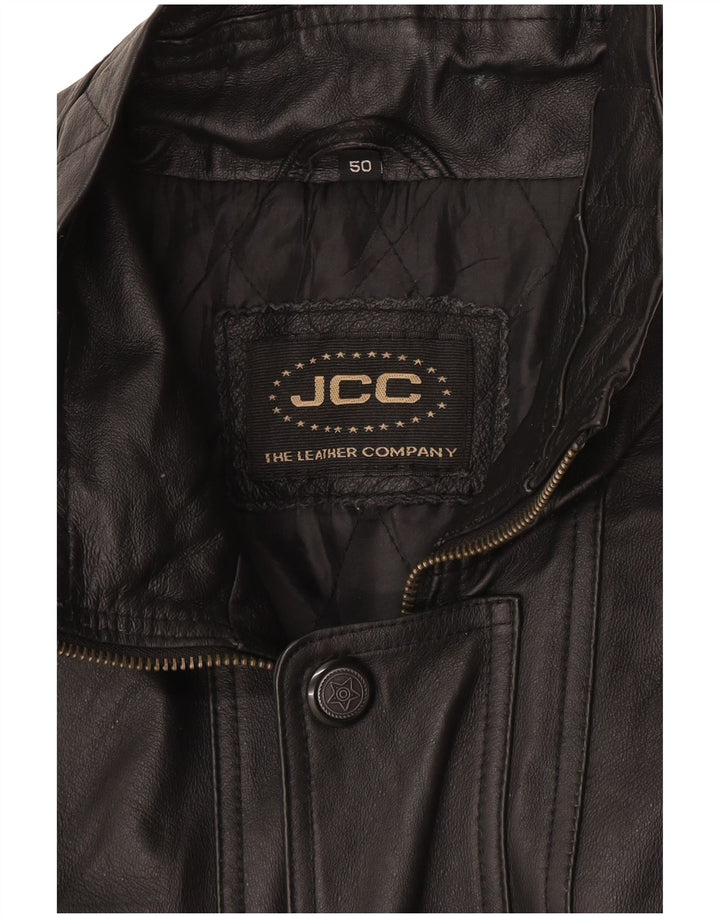 Giacca in pelle da uomo JCC IT 50 Large in pelle nera