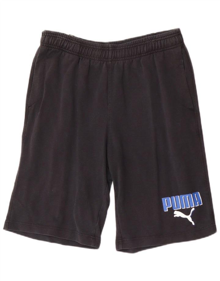 Pantaloncini sportivi Puma da uomo con grafica regolare, medi, neri, sportivi