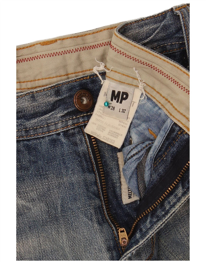 Jeans slim invecchiati da uomo Meltin' Pot W28 L32 in cotone blu