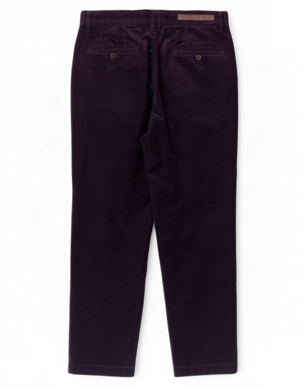Pantaloni Zara da uomo in velluto a coste affusolati corti EU 38 Small W30 L25 Blu Navy